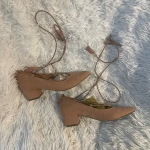 Esprit Lace-Up ballerina Pointed Toe tiny block kitten heels thumbnail 6