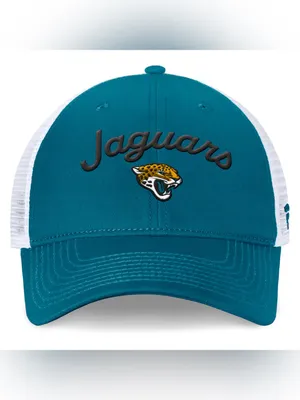 Women's Fanatics Teal Jacksonville Jaguars Slogan Trucker Adjustable Hat thumbnail 2