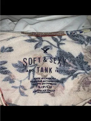 American Eagle Outfitters Floral Scoop Tank in Cream, Rust, Navy thumbnail 3