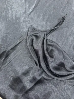 BEBE Vintage 2000s Y2k Made in USA Black Satin Cowl Neck Midi Dress | Size Small thumbnail 3