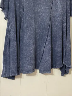 We The Free Free People Mineral Wash Oversized Tunic Tee Blue XS/S Boho thumbnail 7