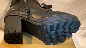 Black Laced up Platform Buckled Boot thumbnail 7