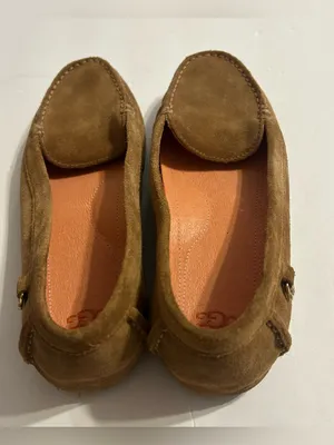 UGG Women's Olive Brown Suede Moccasins thumbnail 3