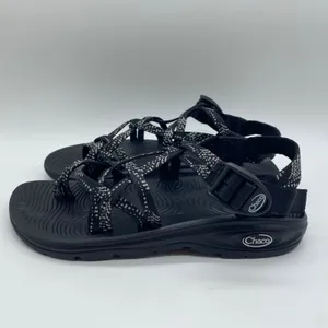 NWOT Chaco Black White Strappy Toe Strap Gorpcore Outdoor Sandals Water Women 7 thumbnail 3