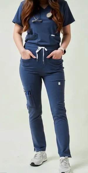 Scope Scrubs 8 Pocket Straight Navy Pants Women’s Small Scopesoft Fabric thumbnail 1