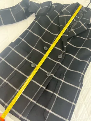 Madewell Windowpane Wool Blend Peacoat Classic Preppy Office Coat XS thumbnail 8