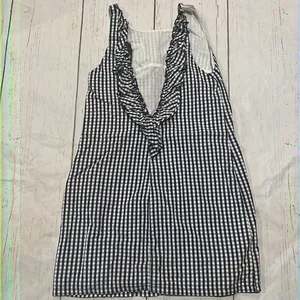 Zara black and white checkered short dress thumbnail 3