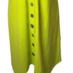 Soft Surroundings Shirt Dress Womens Medium Petite Green Artsy Boho Neon‎ Knit thumbnail 6
