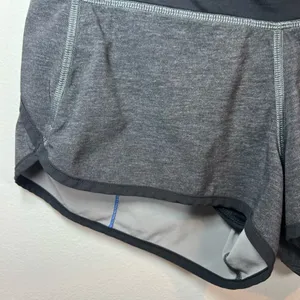 Lululemon 3" Speed Up Shorts Heathered Black / Black / Lakeside Blue Pocket Sz 4 thumbnail 3