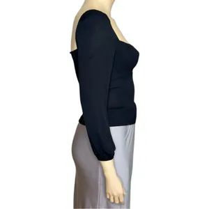 REFORMATION Reign Top, Black,12 (US) thumbnail 8