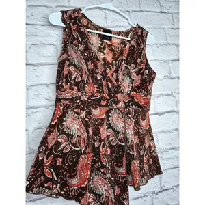Vtg Y2K JTB Paisley Micro Pleat Top S Asymmetrical Hem Whimsigoth Fairycore thumbnail 2