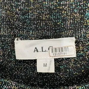 ALC Frank Mariam Metallic Mockneck Cropped Tank Top Size Medium Party Going Out thumbnail 2
