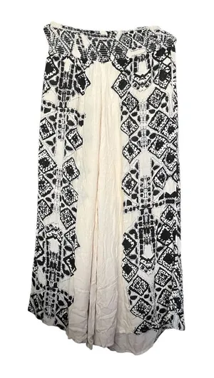 Free People Wide-Leg Geometric Pants | Boho Festival Style size medium thumbnail 1