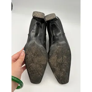Women’s White Mountain Size 8 Black Leather Ankle Boots thumbnail 6