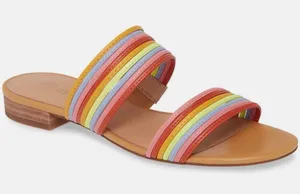 Madewell The Meg Leather‎ Slide Strappy Sandal in Multi Size 6.5 thumbnail 1