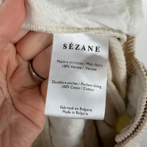 Sézane Cream Corduroy‎ Wide Leg Trousers Pants Size 40 US 8 Minimalist Old Money thumbnail 7