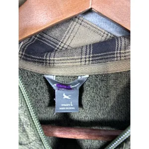 Eddie Bauer Olive Green Womens Hooded Full Zip Jacket Size‎ L Casual thumbnail 3