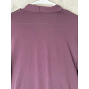 MM.LaFleur Draped Crossover Surplice Long Sleeve Workwear Blouse Plum Size Large thumbnail 4