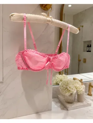 SKIMS Romance Silk Chiffon Balconette Bra – Bubblegum Pink – 34C – NWT thumbnail 2