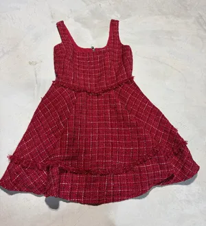 Altar’d state NWT Red Tweed Fit-and-Flare Dress burgundy small MSRP$82 thumbnail 1