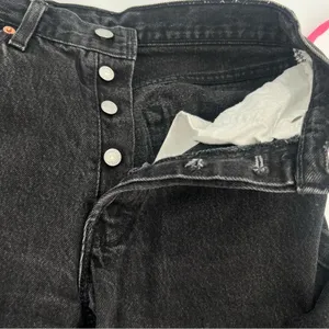 VINTAGE 90’s Levi’s 501’s black‎ distressed sz 29 thumbnail 3