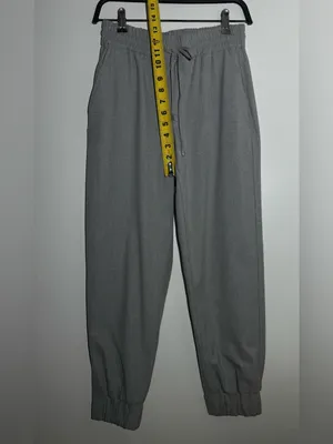 Zara Light Gray Elastic Waist Drawstring Pants thumbnail 10