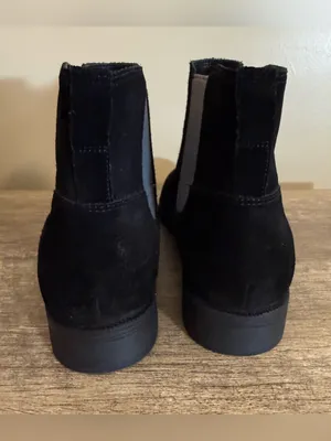Vionic Alana Black Suede Booties Chelsea Boots Water Repellent Sz 8 Arch Support thumbnail 8