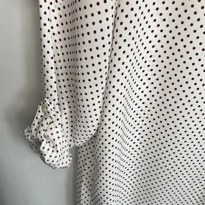 LOFT White and Purple Long Sleeve Blouse thumbnail 6