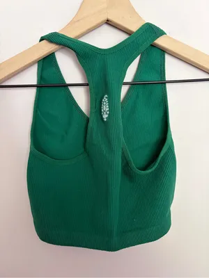 FP Movement Free Throw Green Ribbed Crop Top XS thumbnail 4