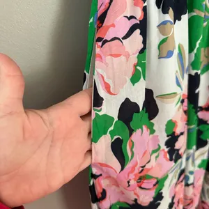 Tommy Hilfiger Isla Floral Sleeveless Midi Dress Size 6 Ivory Bloom Smocked thumbnail 5