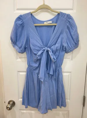 Mustard Seed Tie Front Romper thumbnail 2