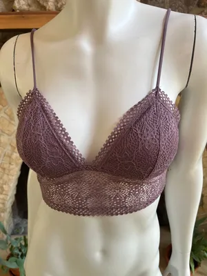 Victoria's Secret Purple Lace Padded Bralette Women’s Size Medium thumbnail 1