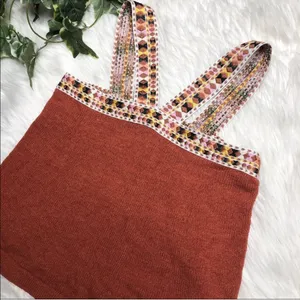 NWT Madewell Embroidered Swing Sweater Tank Small thumbnail 3