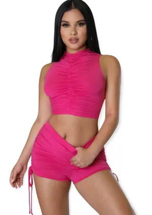 Fuchsia Raspberry Runch Two Piece Set Pink Size XL thumbnail 1