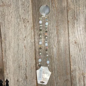 NWT Charming Charlie necklace & earring set white/pearl/crystal beads thumbnail 7