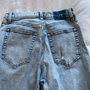 Abercrombie & Fitch Light Blue Crop Wide Leg Jeans thumbnail 5