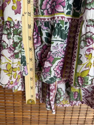 Vintage Angie Floral Tie Shoulder Open Back Dress Medium thumbnail 4