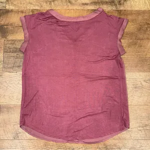 Fortune + Ivy Mauve Button-Front Women's Top thumbnail 4