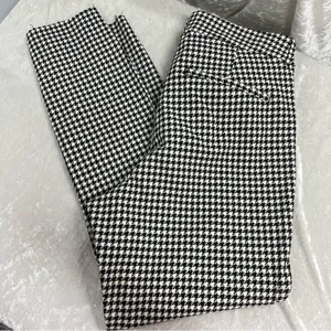 Old Navy 8 high rise pixie checkers pants black white FLAWED thumbnail 13