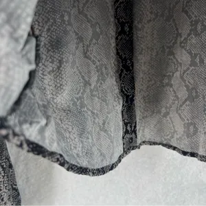 Zara Snake Print Button‎ Front Boxy Long Sleeve Button Up Top thumbnail 10