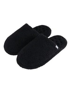 NWT Isotoner Cozy Plush Terry Knit Clog Slippers 8844 Black L (8.5-9) thumbnail 2