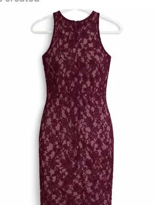 love, Fire Burgundy Sleeveless Lace Bodycon Mini Dress thumbnail 6