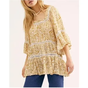 FREE PEOPLE Talk About It Tunic Floral Mini Dress small thumbnail 3