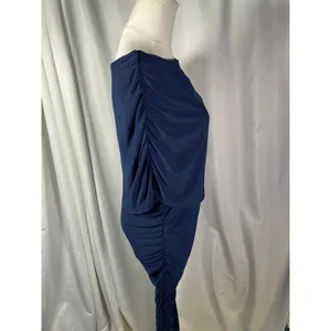 Midnight Velvet Womens Navy Blue Embellished Ruched Evening Gown‎ Dress Size 6 thumbnail 7