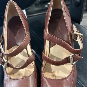 Michael Kors Brown Leather Heels thumbnail 8