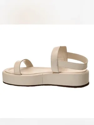 SCHUTZ Wavy‎ Flatform Ankle Strap Buckle Platform Sandals in Cream size 8 thumbnail 2