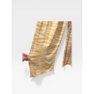 Anthropologie Charming Charlie Beige Zebra Print Wide Leg Boho Pants Size Small thumbnail 4
