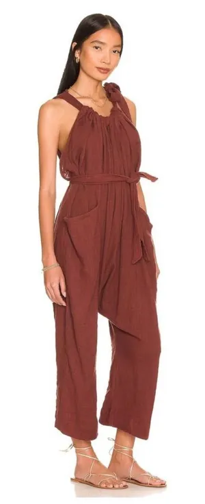 Free‎ People Henriette Jumpsuit Romper in Raisin NWT thumbnail 1
