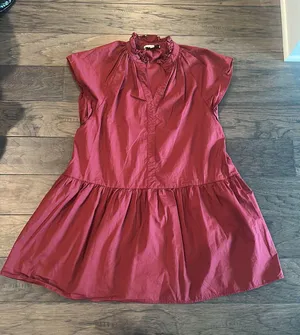 Pinch Burgundy Cotton Dress Sz M thumbnail 5