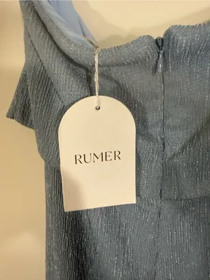 NWT Rumer Tucker Maxi Dress Blue Small thumbnail 7